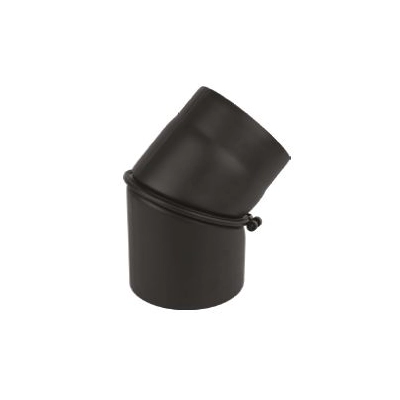 Kolano Ø 160 komina nastawne stalowe - czarne 2 mm - 45 st.